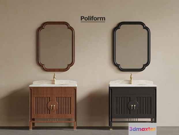 Two Bathroom Vanities 3D Model - 1203 - VRAY Render