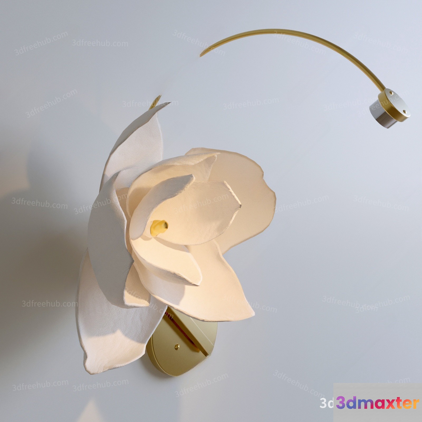 Gold Light Fixture 3D Model - 19315 - VRAY Render