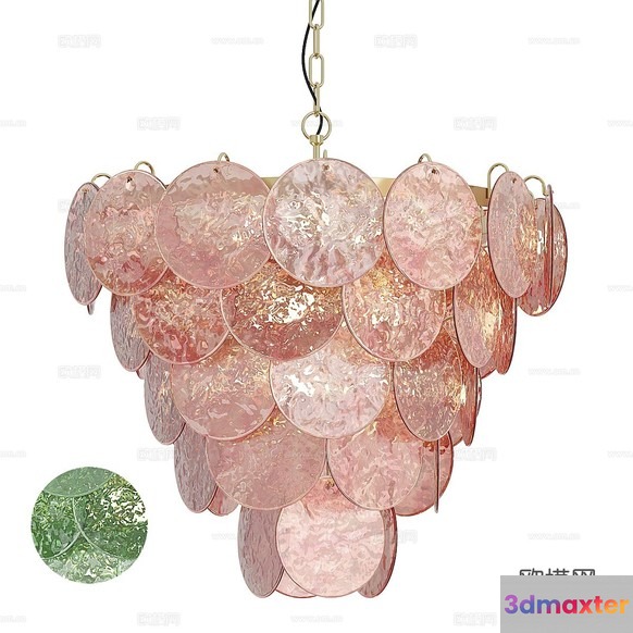 Gold Light Fixture 3D Model - 8563 - VRAY Render