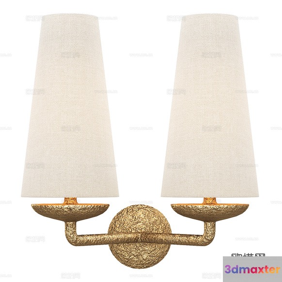 Gold Light Fixture 3D Model - 9609 - CORONA Render