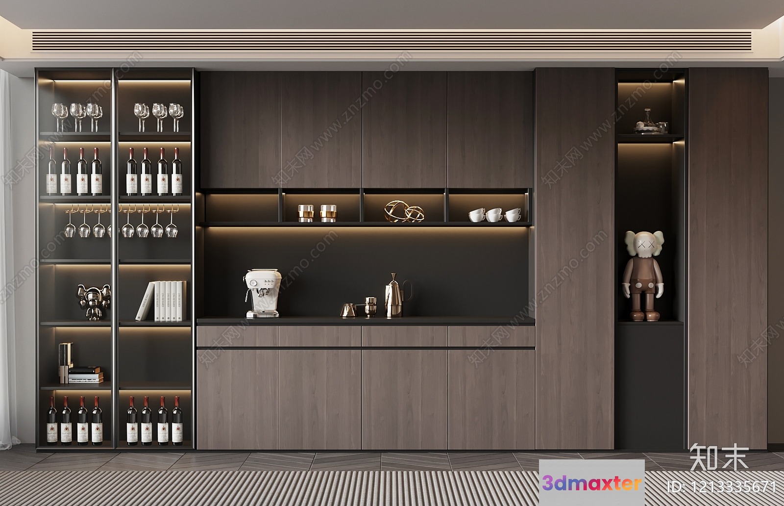 Modern Kitchen Cabinets 3D Model - 21892 - VRAY Render