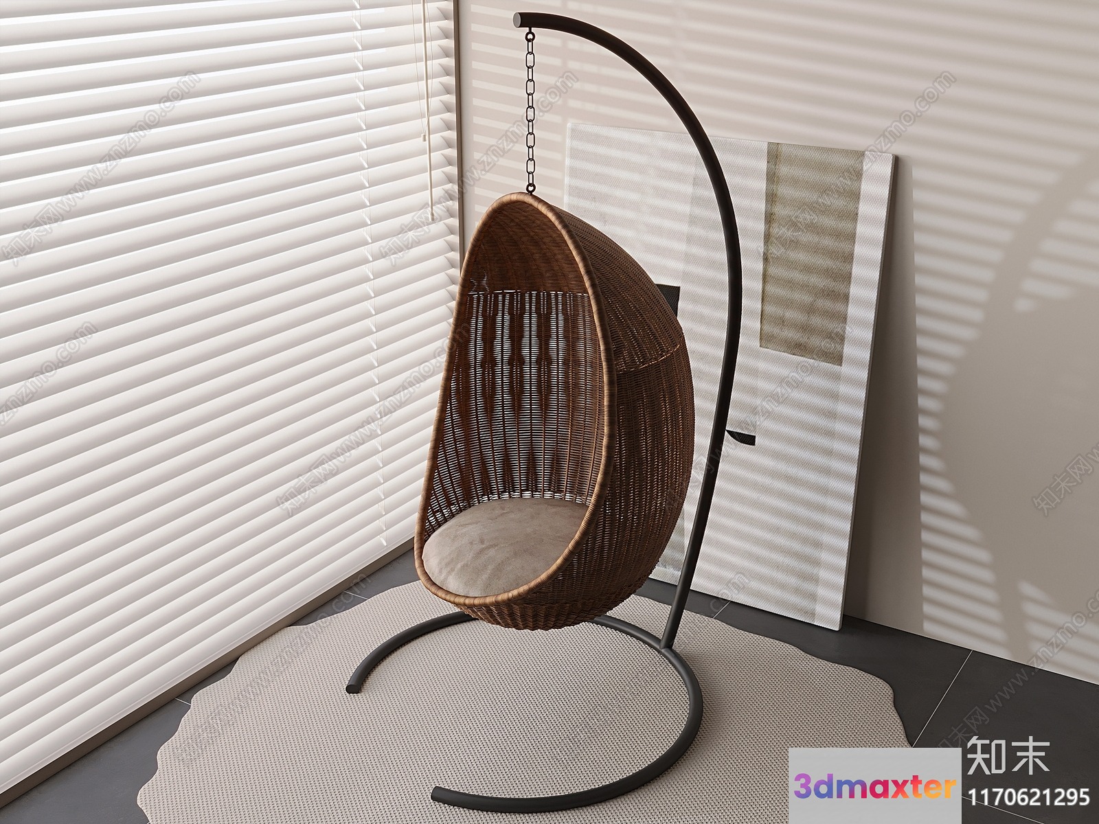 A Wicker Chair 3D Model - 12109 - VRAY Render