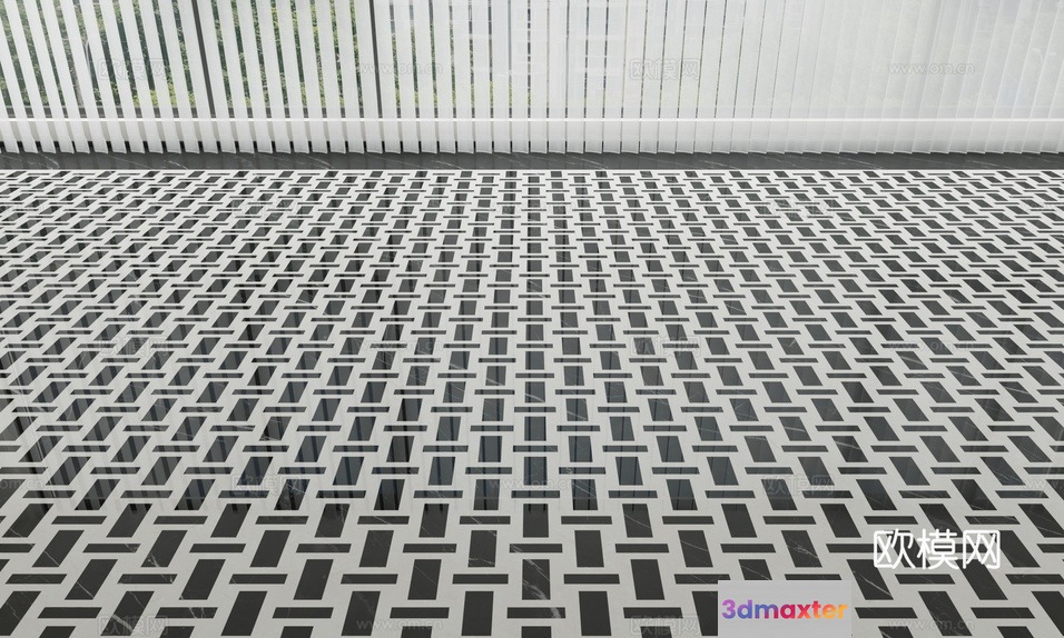 Modern Patterned Floor 3D Model - 14926 - VRAY Render