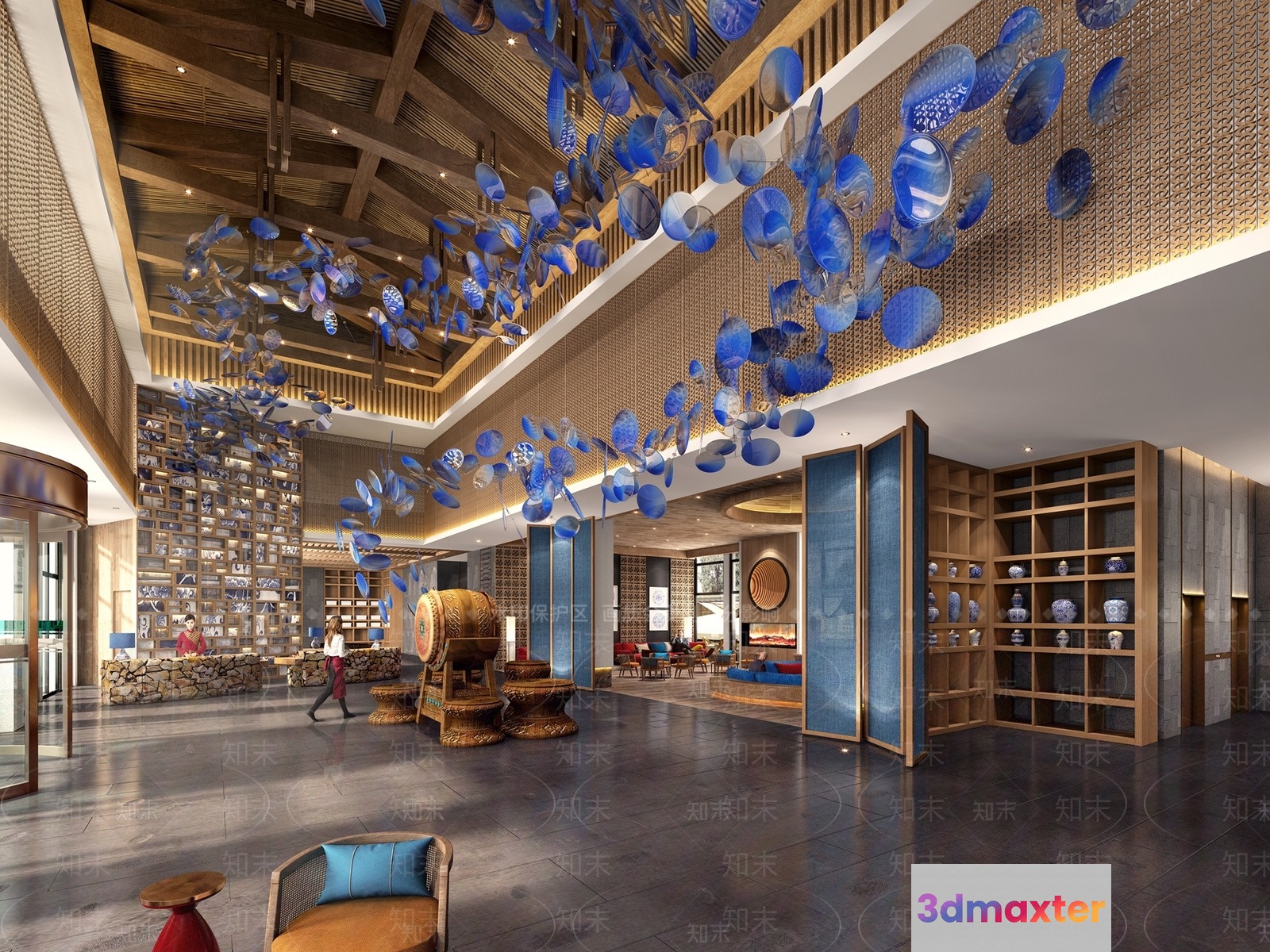 A Large Open Room With High Ceilings 3D Model - 8429 - VRAY Render