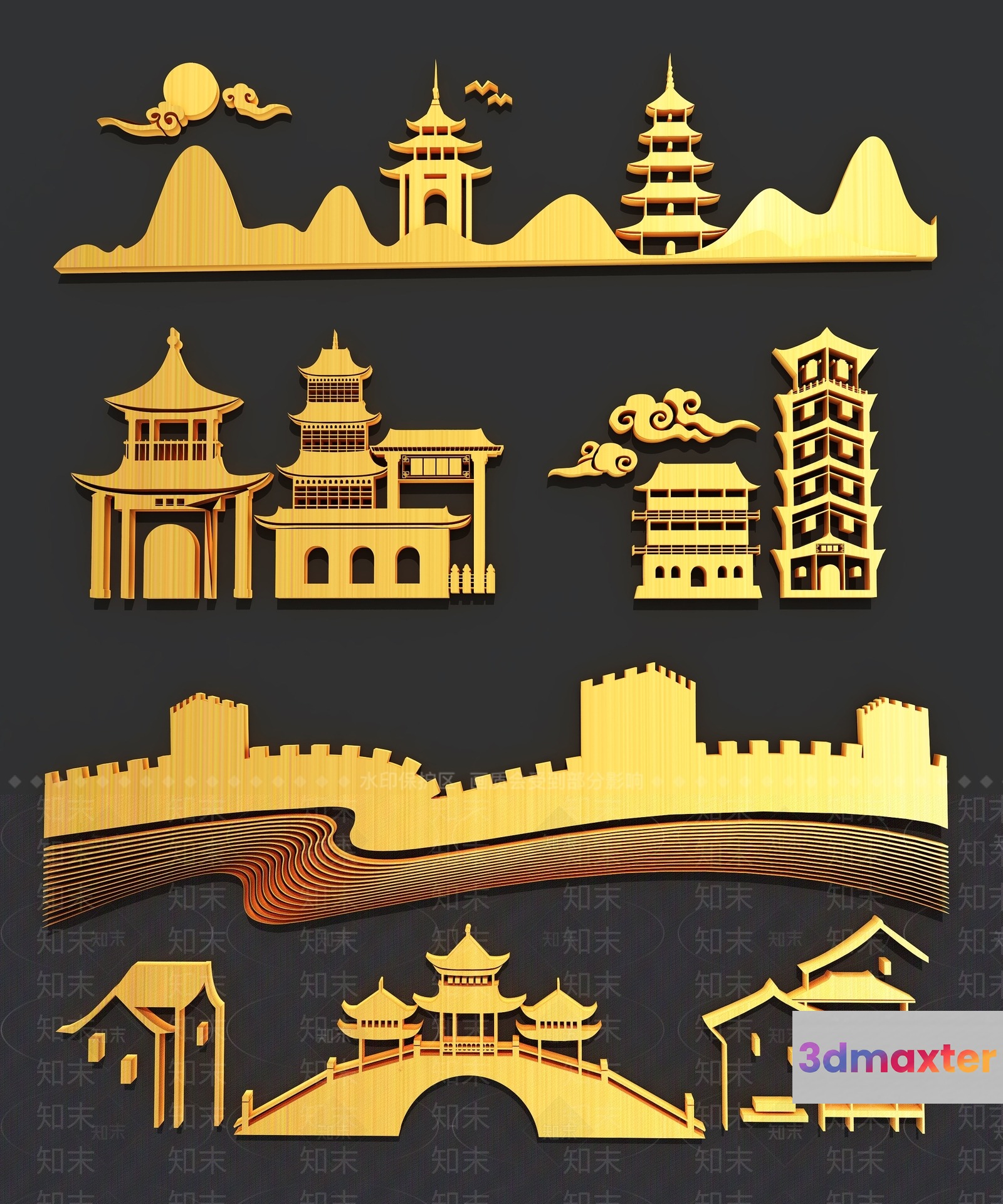 Asian Architecture 3D Model - 10869 - VRAY Render