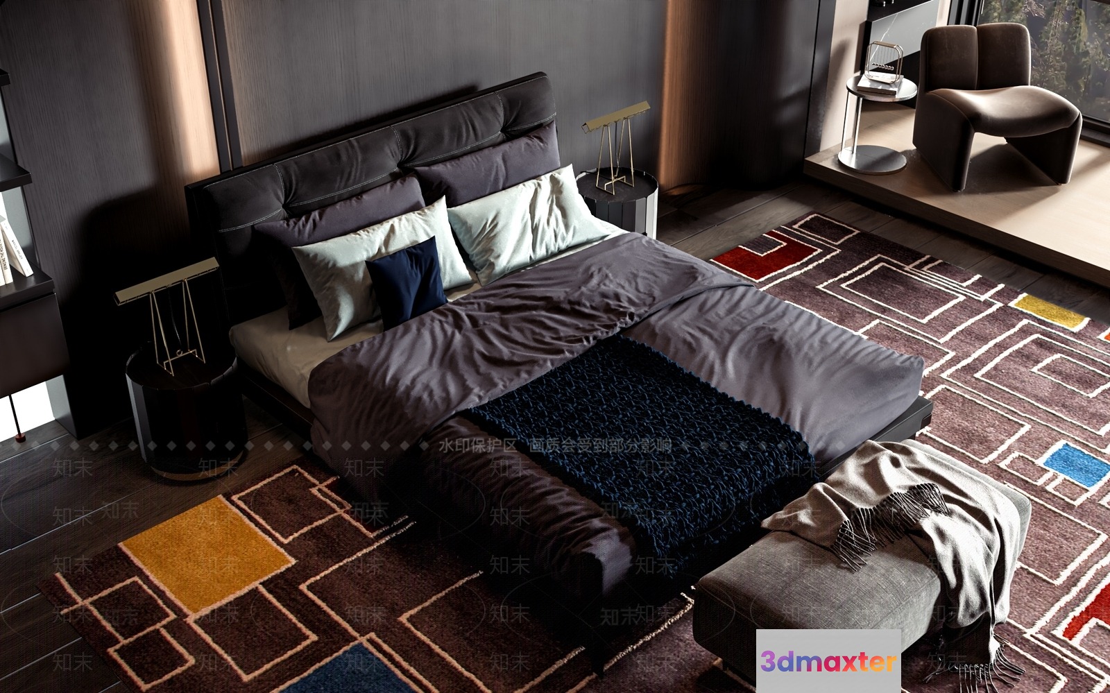 Cozy Bedroom 3D Model - 13677 - VRAY Render