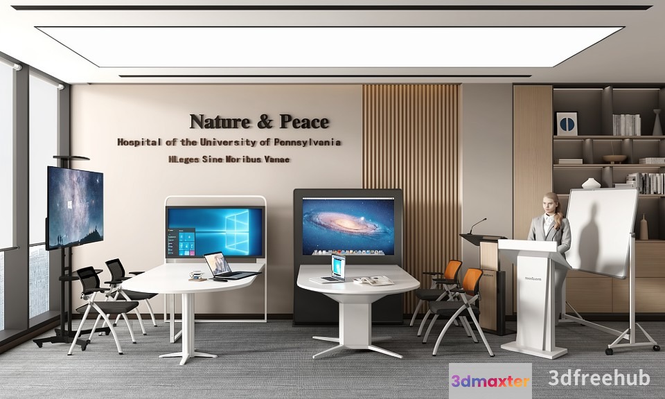 Modern Office Setup 3D Model - 19892 - VRAY Render