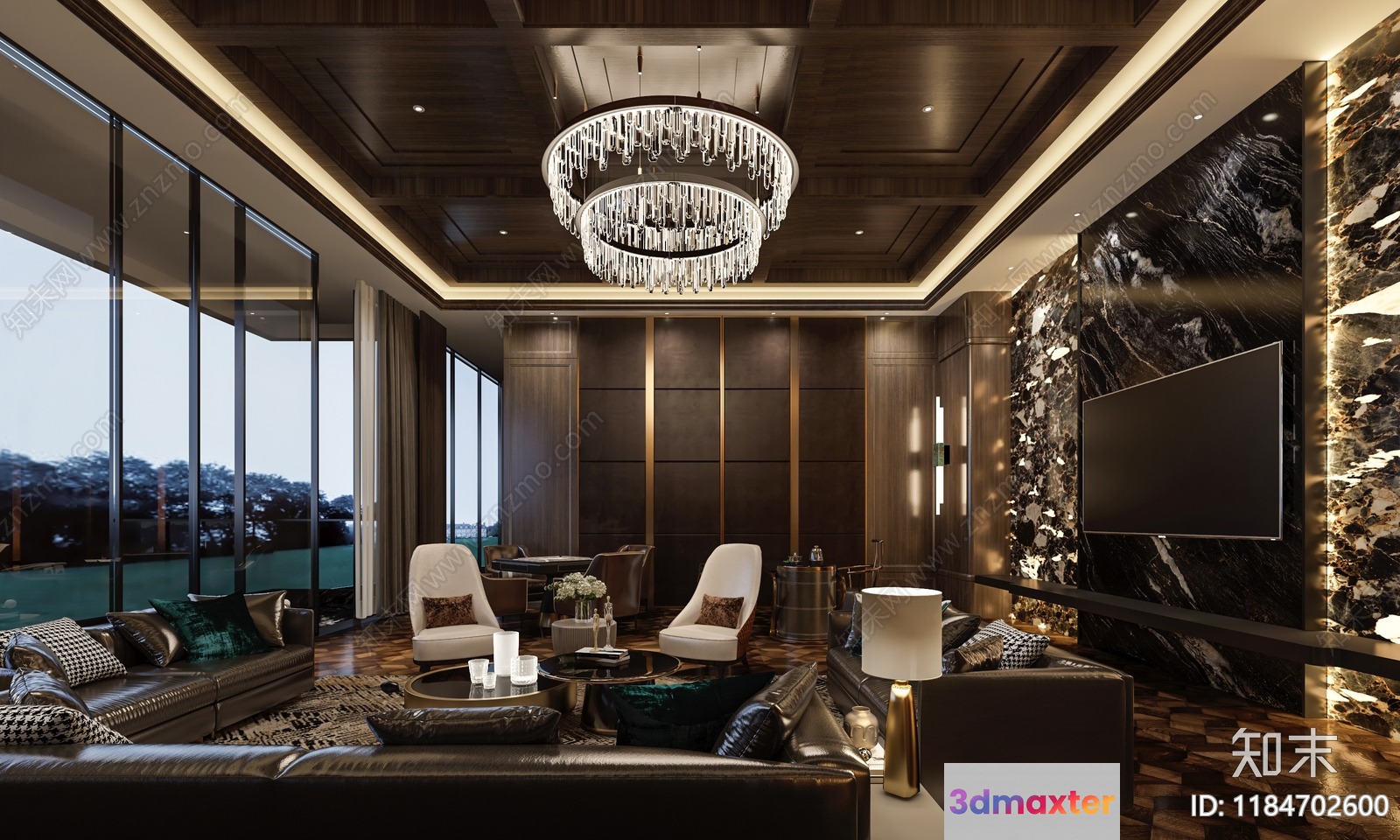 Luxurious Living Room 3D Model - 19203 - VRAY Render
