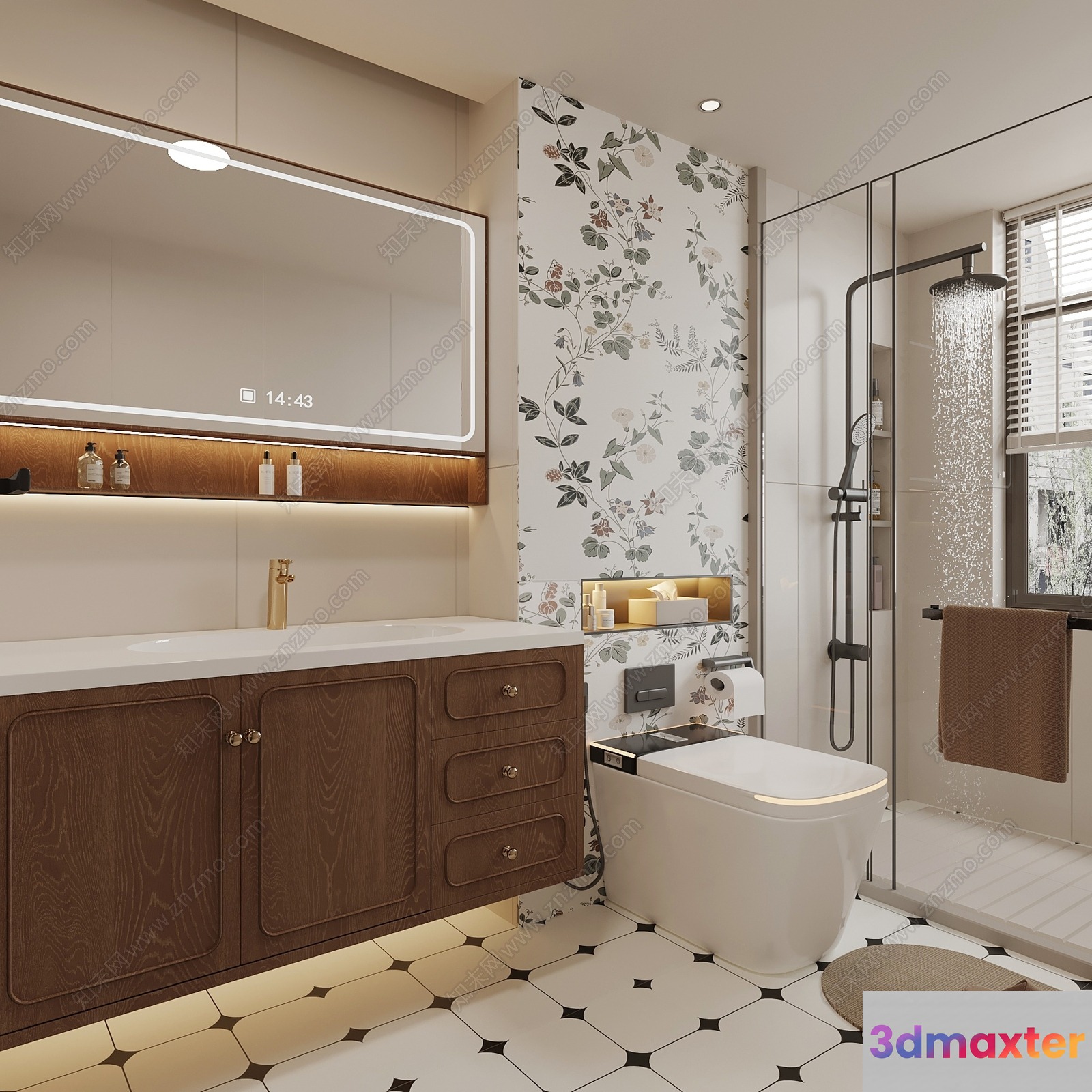 Modern Bathroom 3D Model - 11745 - VRAY Render