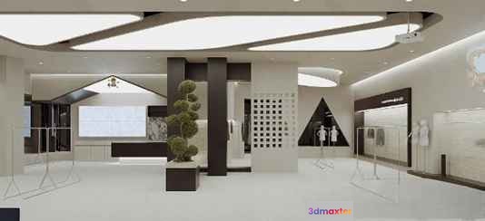 Modern Minimalist Room 3D Model - 3322 - VRAY Render