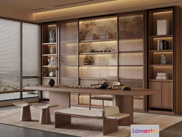 Modern Dining Room 3D Model - 16722 - VRAY Render