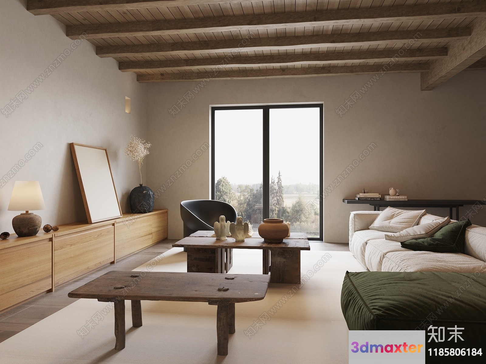 Modern Living Room 3D Model - 6643 - CORONA Render
