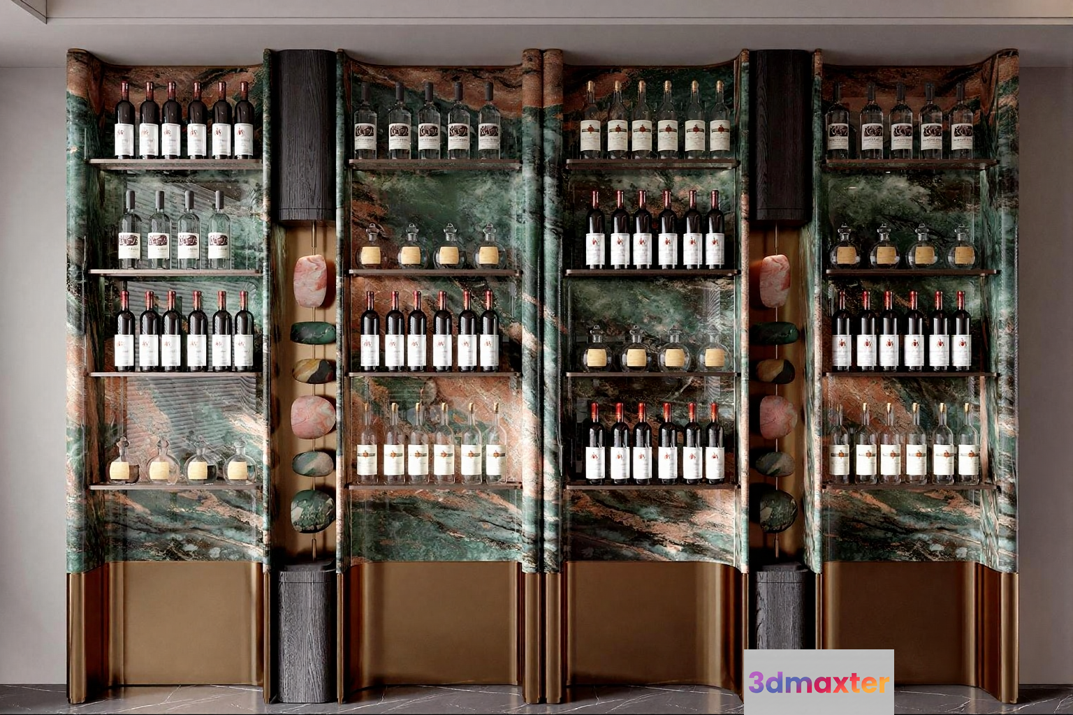 A Wine Display 3D Model - 17038 - CORONA Render