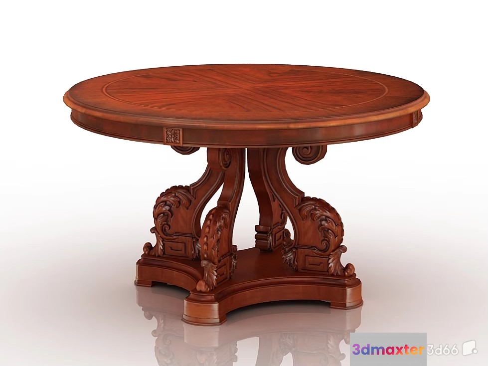 Classic Wooden Table 3D Model - 21354 - VRAY Render