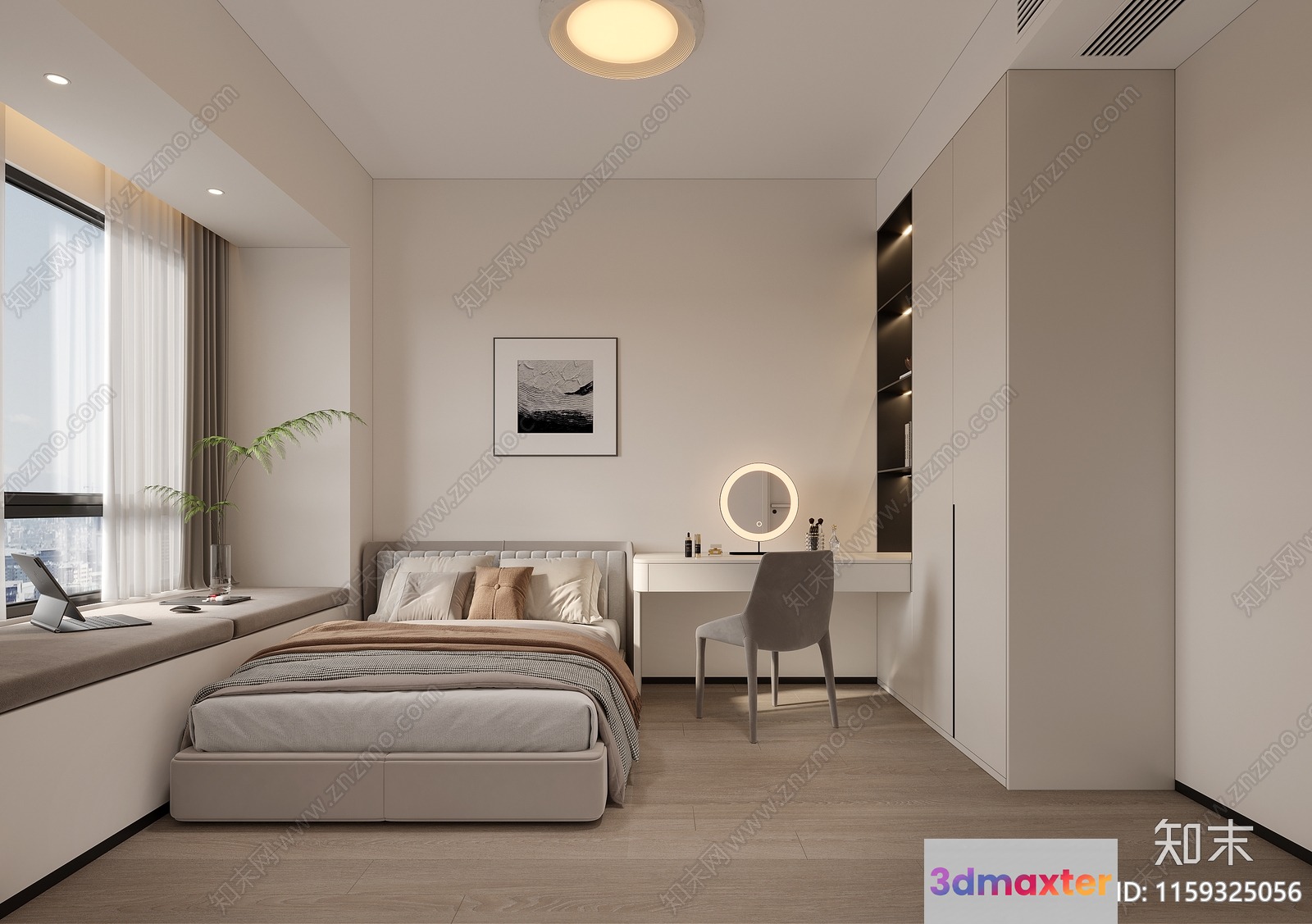 Modern Bedroom Design 3D Model - 23142 - VRAY Render