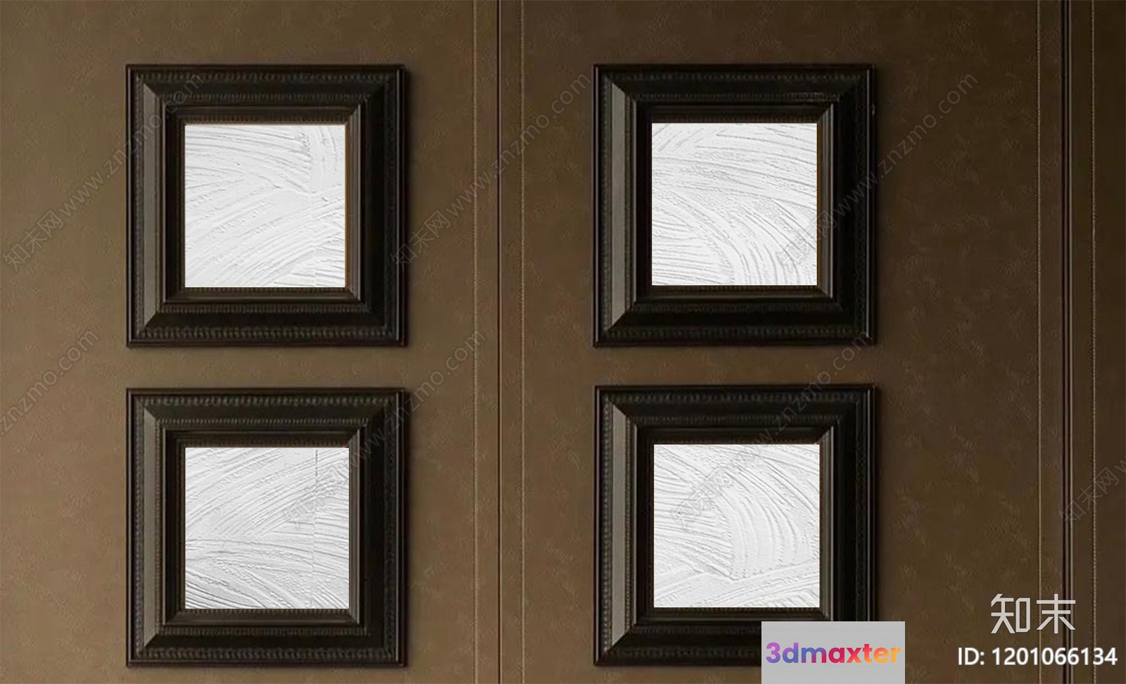 Four Square Picture Frames 3D Model - 10597 - VRAY Render