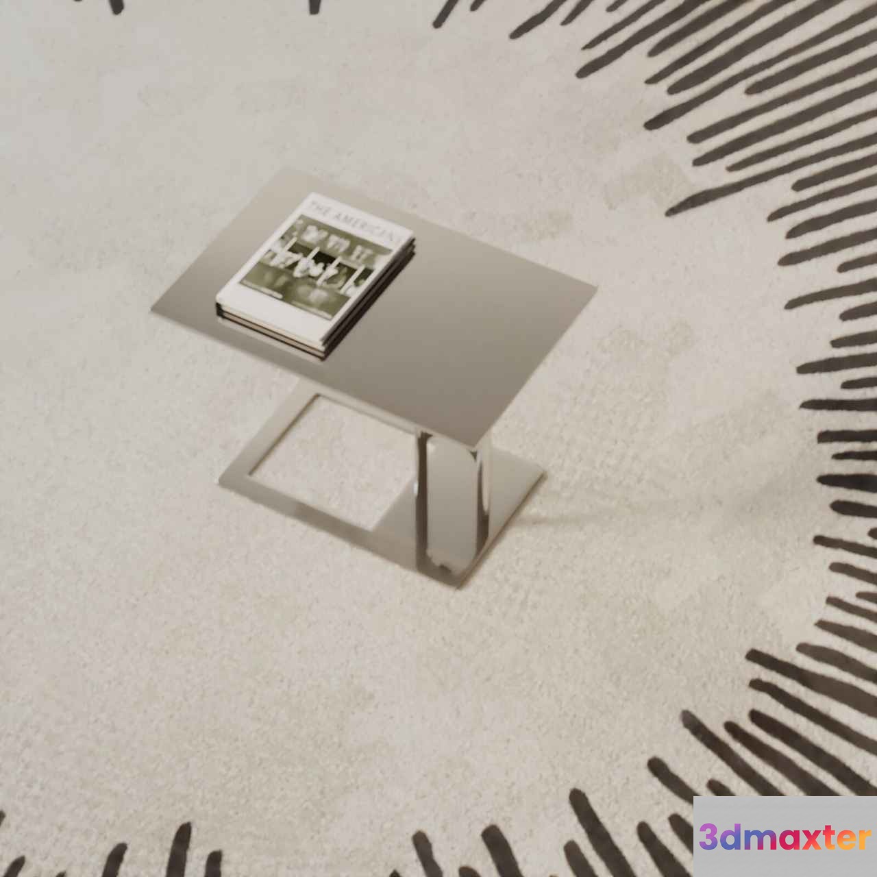 A Table With A Book On It 3D Model - 8091 - VRAY Render