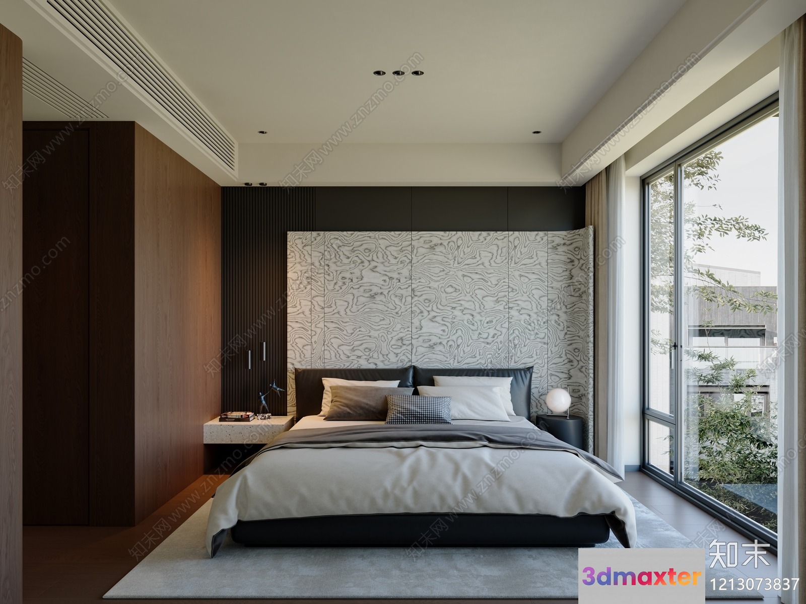 Modern Bedroom 3D Model - 4449 - VRAY Render