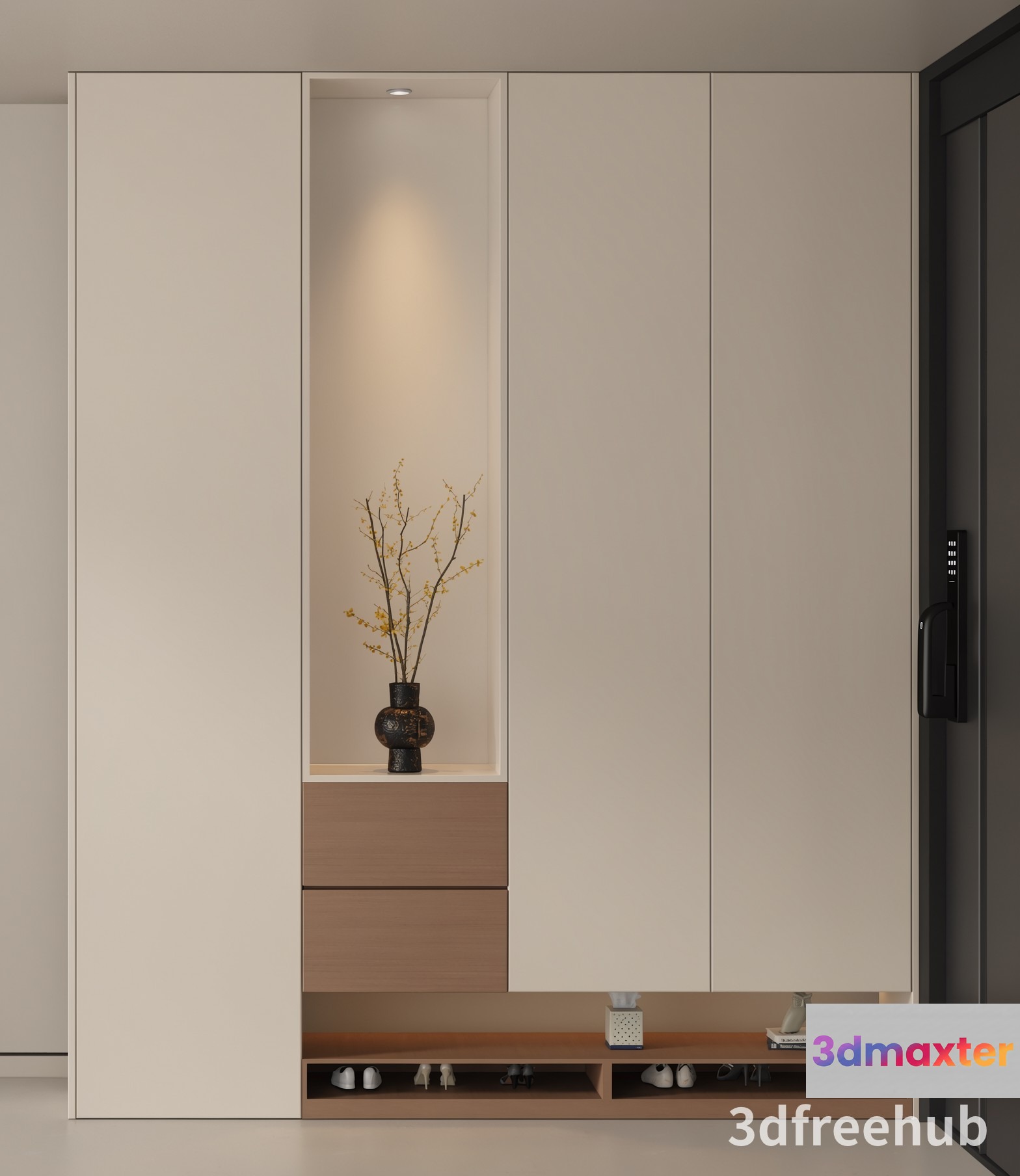 Modern Minimalist Cabinet 3D Model - 20875 - VRAY Render