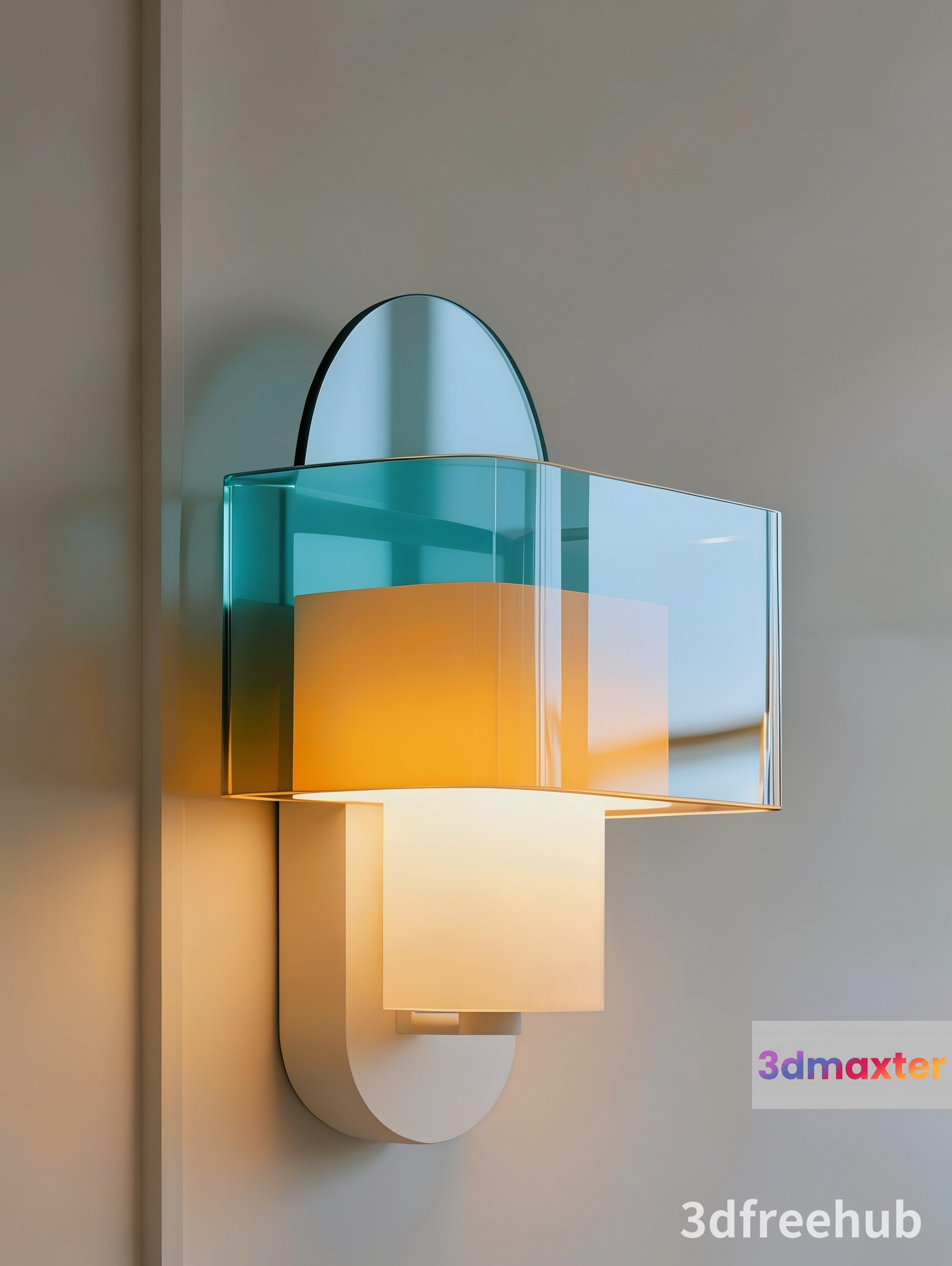 Modern Glass Lamp 3D Model - 22023 - VRAY Render