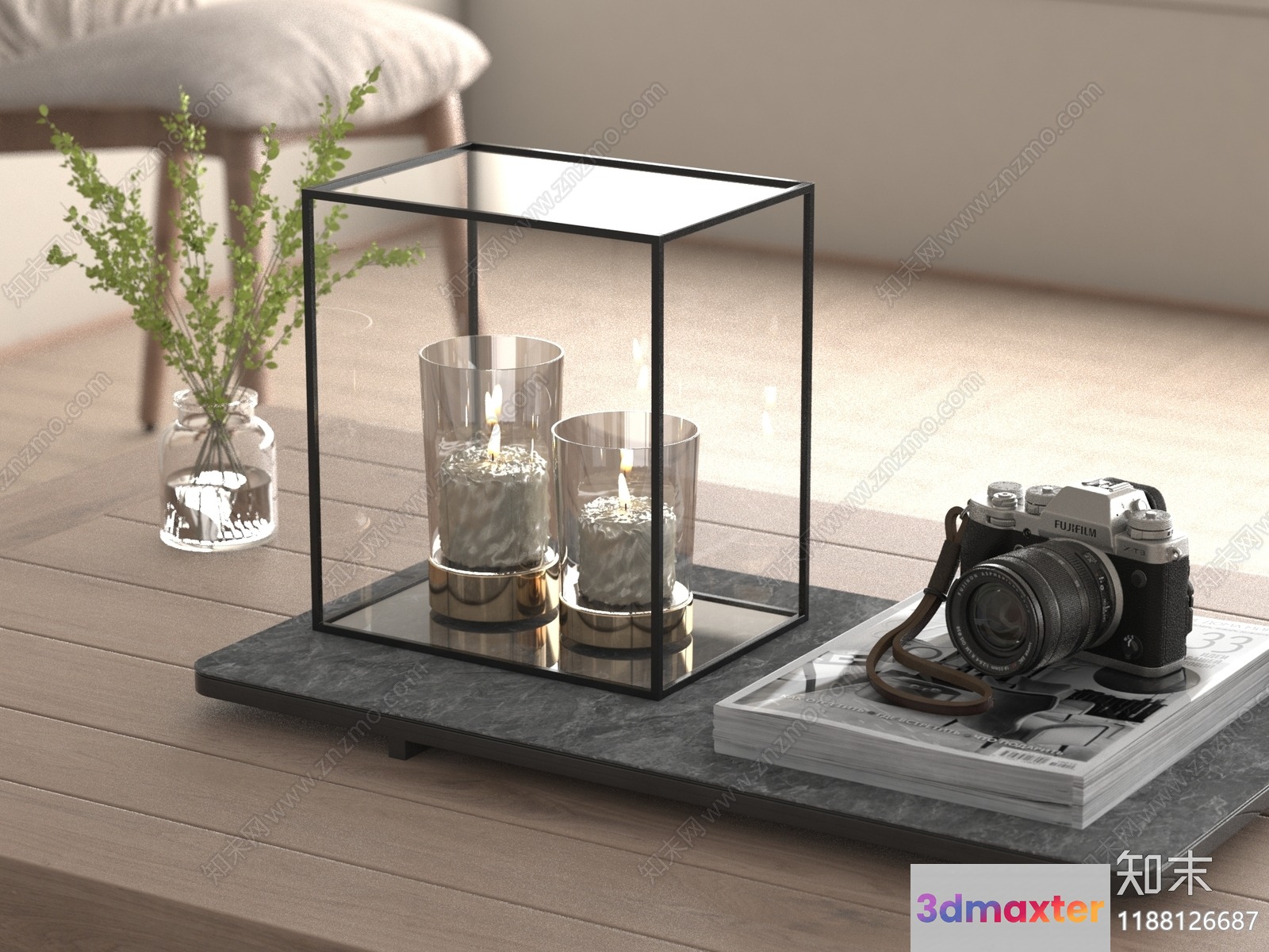 Modern Living Room 3D Model - 21397 - VRAY Render