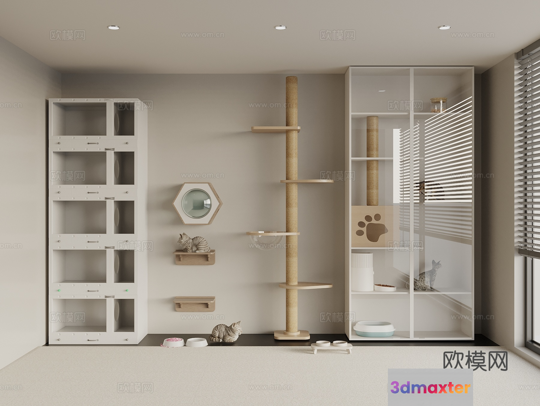 Cozy Cat Room 3D Model - 4905 - VRAY Render