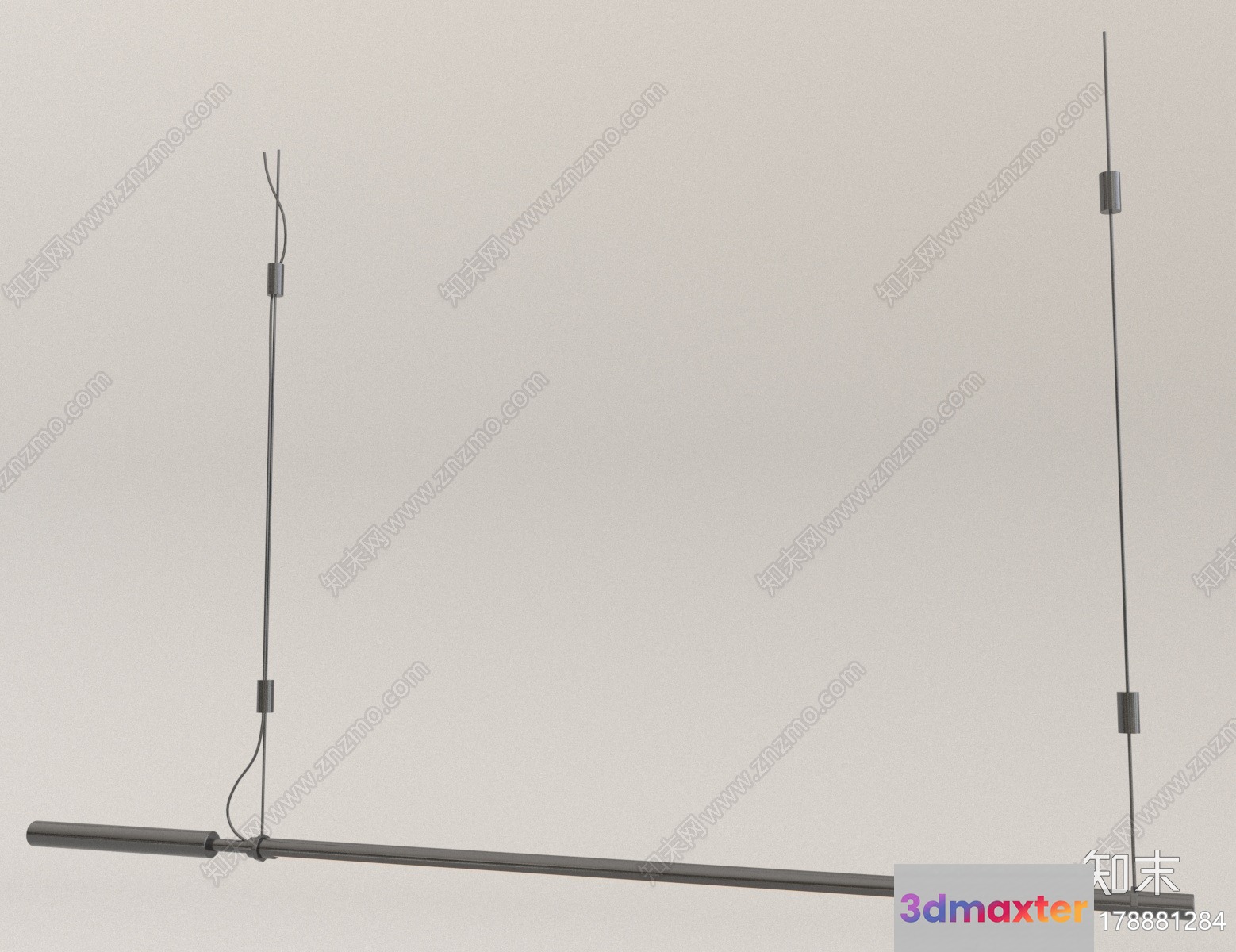 A Metal Bar With A Thin Wire 3D Model - 3799 - VRAY Render