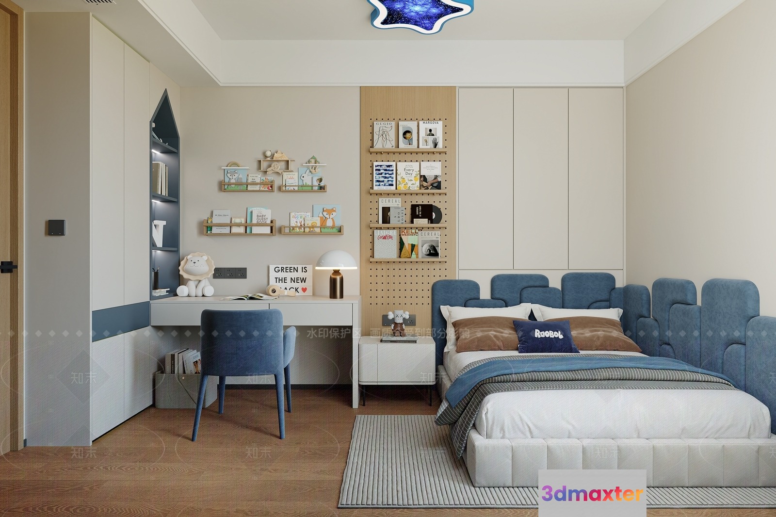 Cozy Bedroom 3D Model - 3256 - VRAY Render