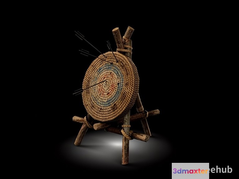 A Wooden Target 3D Model - 18901 - VRAY Render
