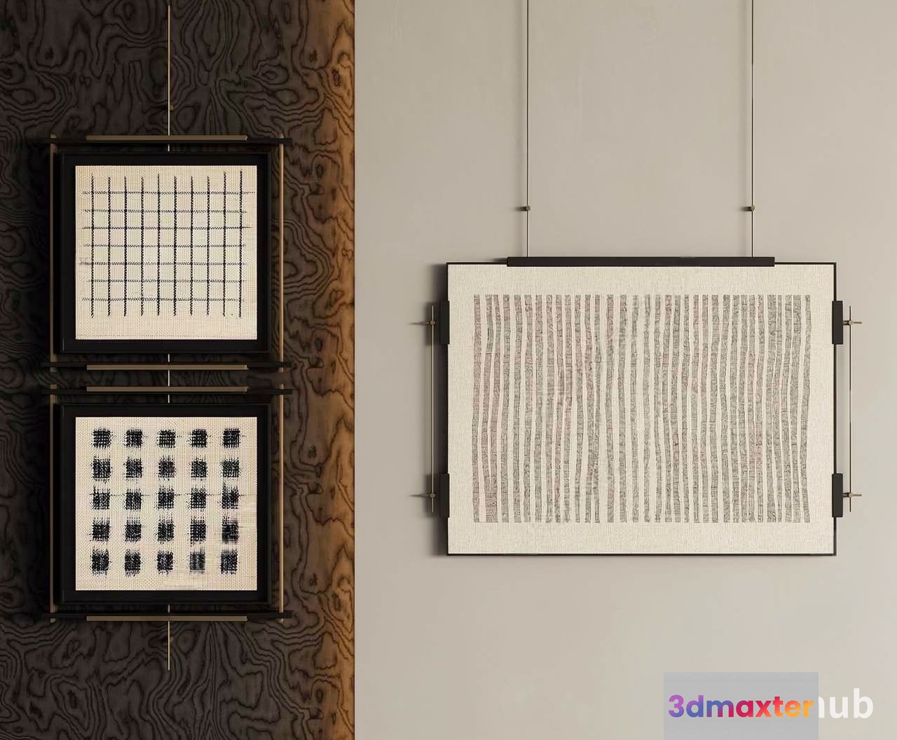 Modern Art Pieces 3D Model - 19333 - VRAY Render