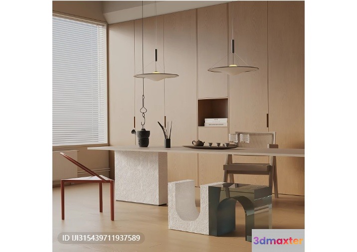 Modern Minimalist Kitchen 3D Model - 6840 - VRAY Render