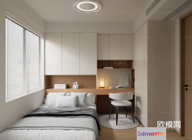 Cozy Bedroom 3D Model - 19020 - CORONA Render