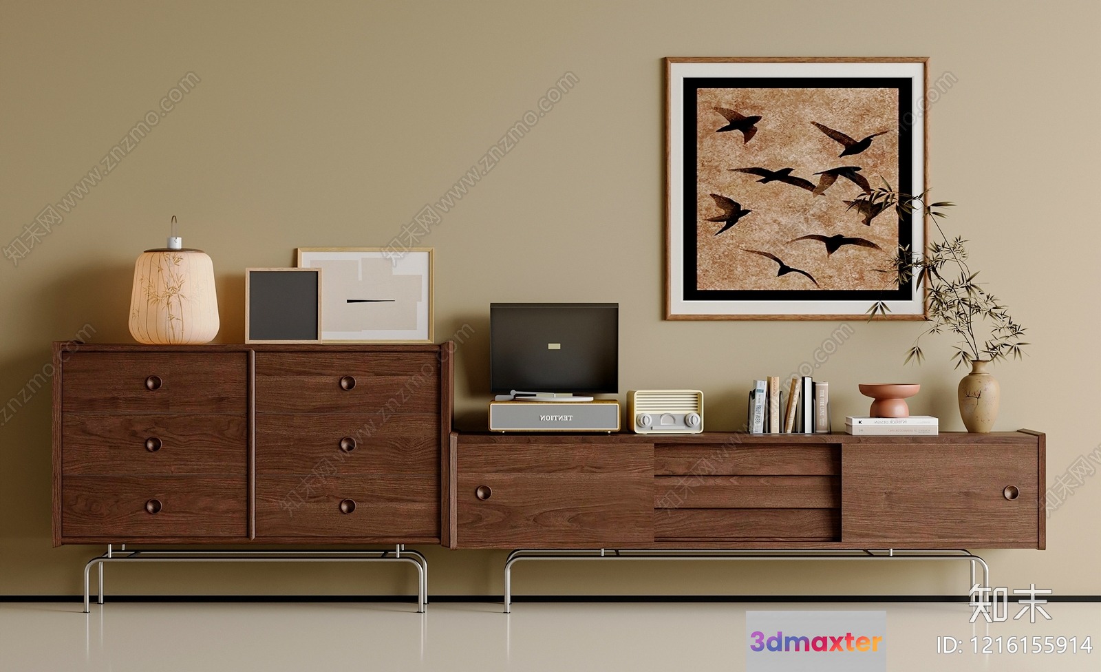 Mid-Century Modern Furniture 3D Model - 15379 - VRAY Render