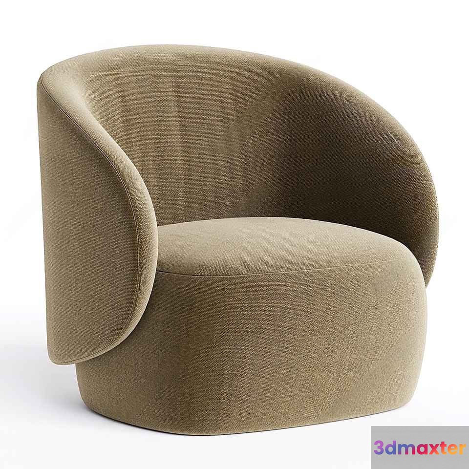 Modern Beige Chair 3D Model - 12467 - VRAY Render