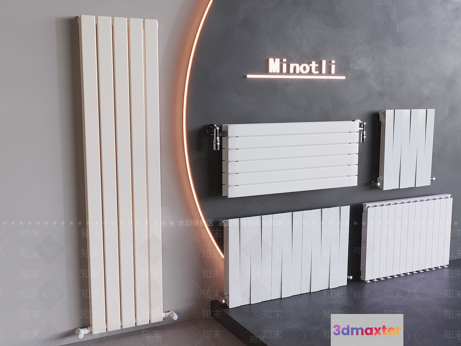 The Main Subject Is A Minotli Radiator Display 3D Model - 8641 - VRAY Render