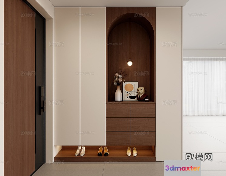 Modern Shoe Rack 3D Model - 669 - VRAY Render