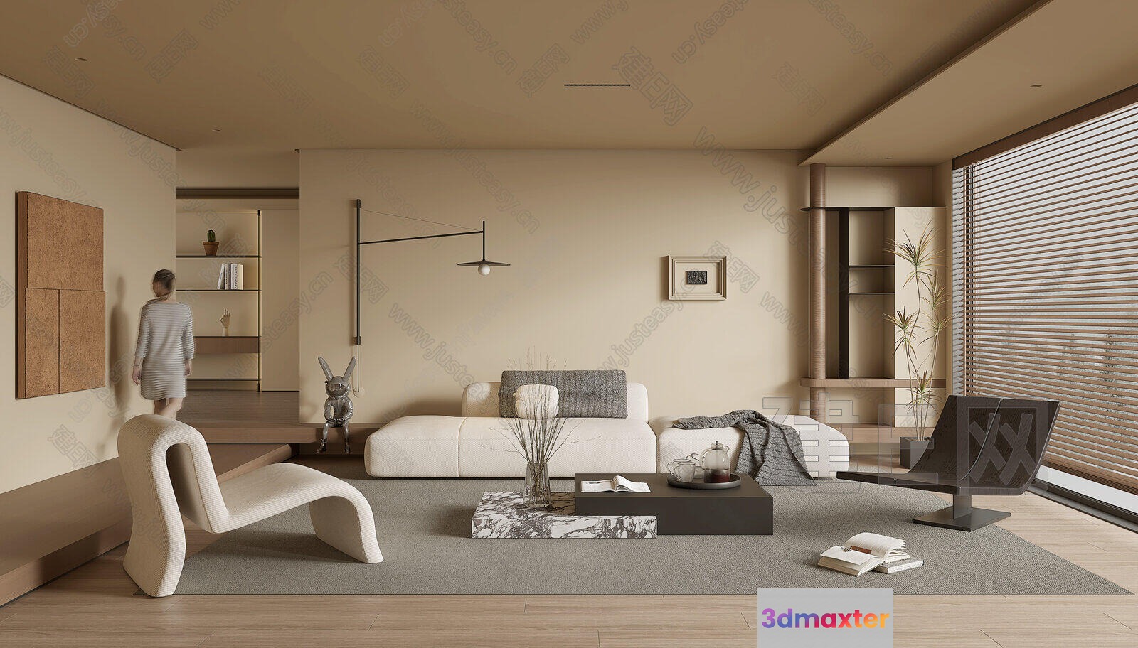 Modern Living Room 3D Model - 1907 - VRAY Render