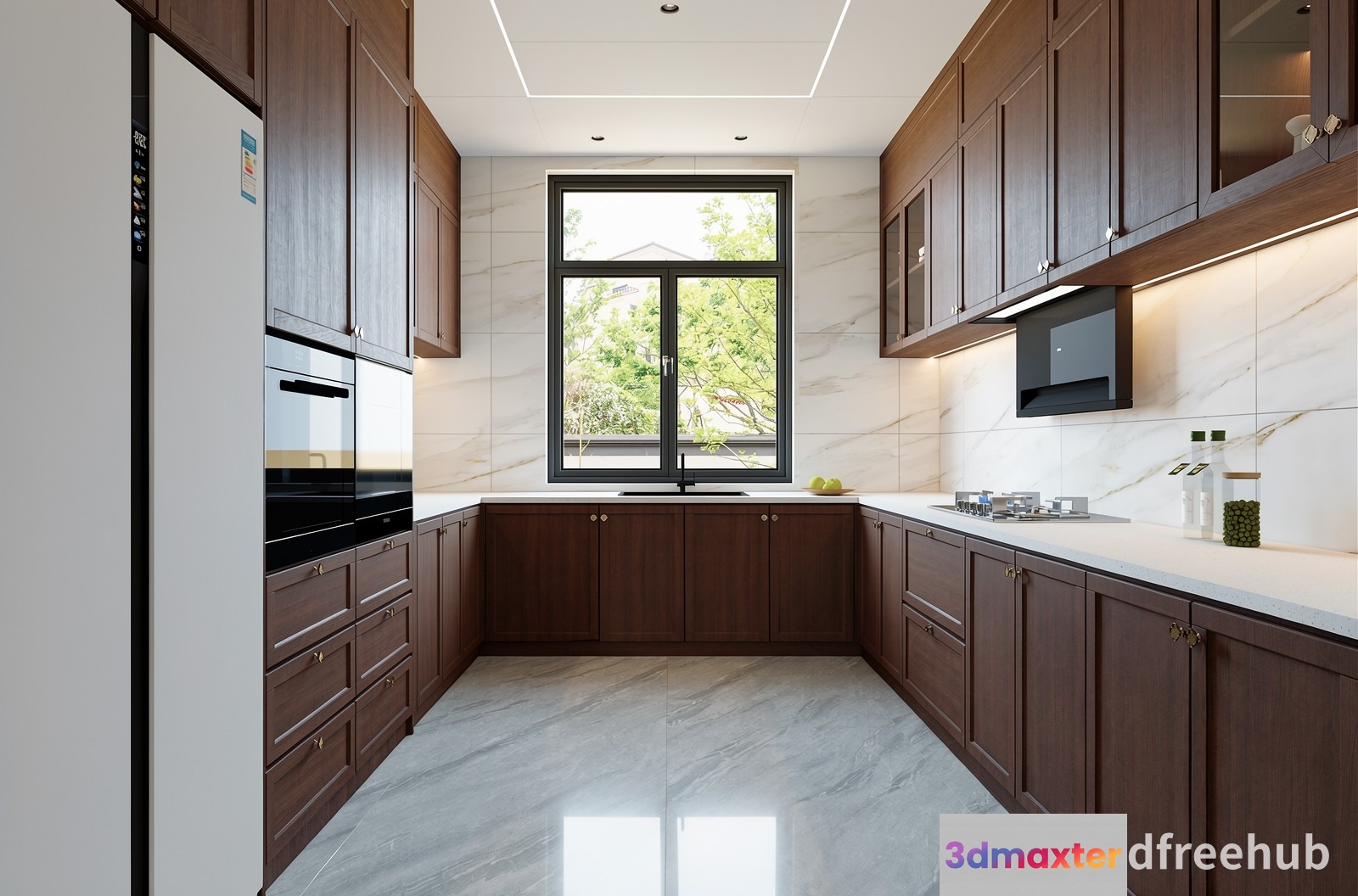 Modern Kitchen 3D Model - 21164 - VRAY Render