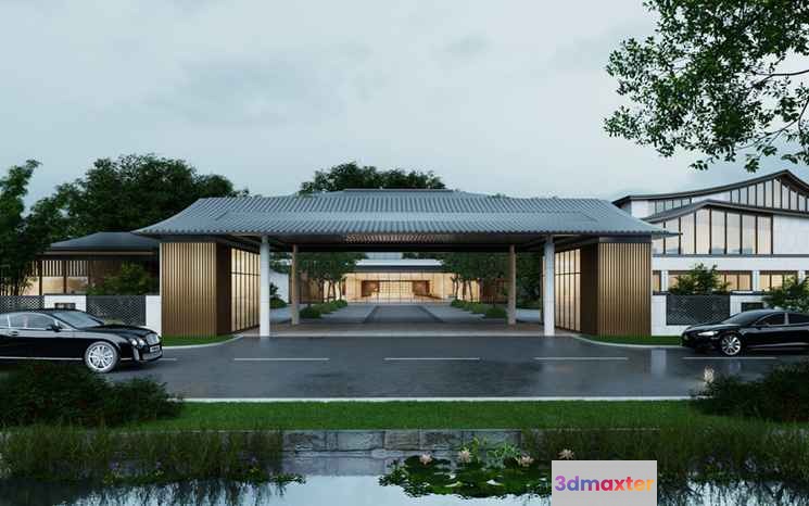 Modern Entrance Way 3D Model - 665 - VRAY Render