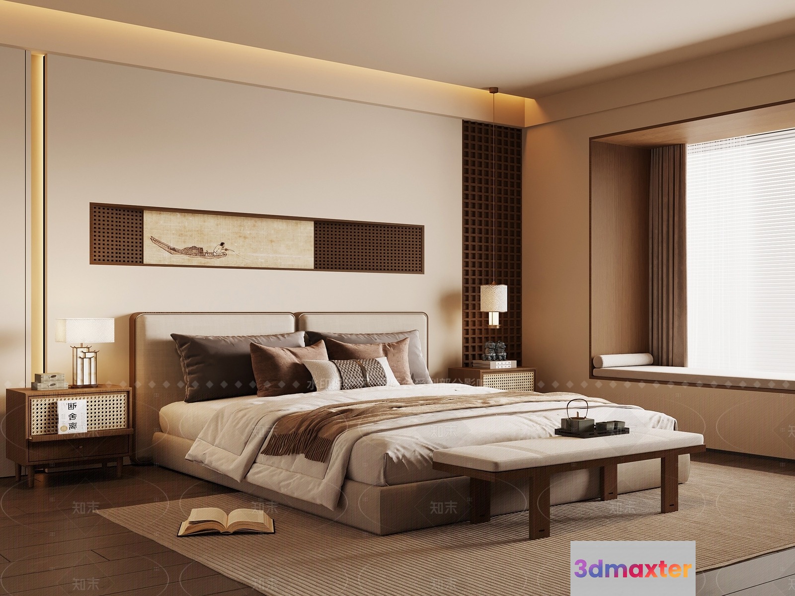Cozy Bedroom 3D Model - 10956 - VRAY Render