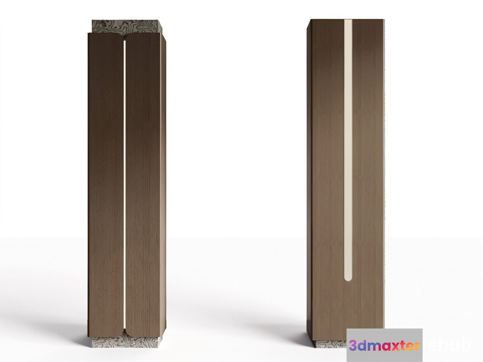 Two Tall Wooden Bookshelves 3D Model - 21317 - VRAY Render