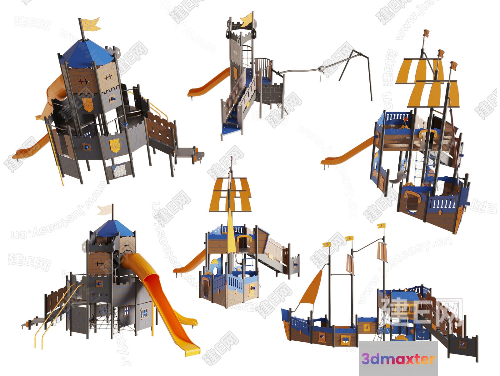 A Playground Structure 3D Model - 1258 - VRAY Render