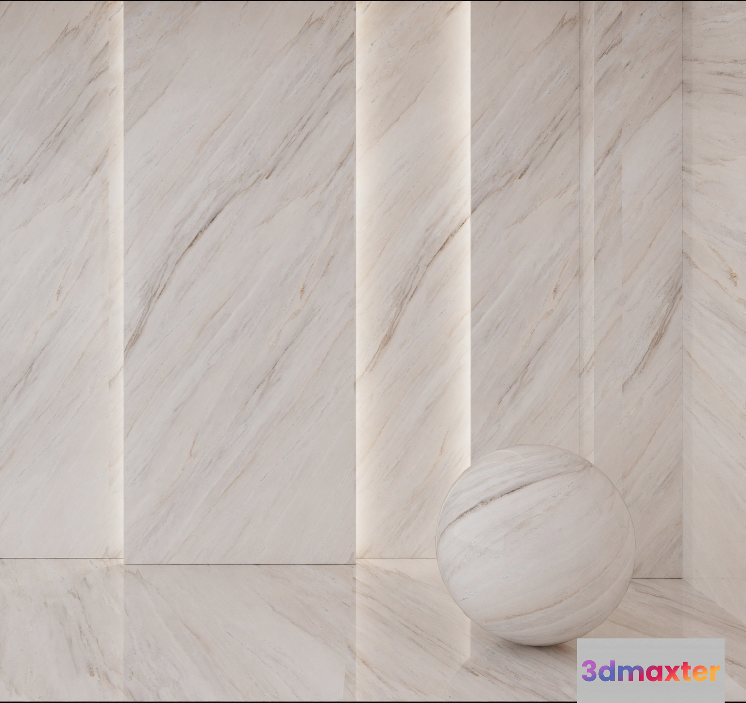 A Marble Sphere 3D Model - 21643 - CORONA Render