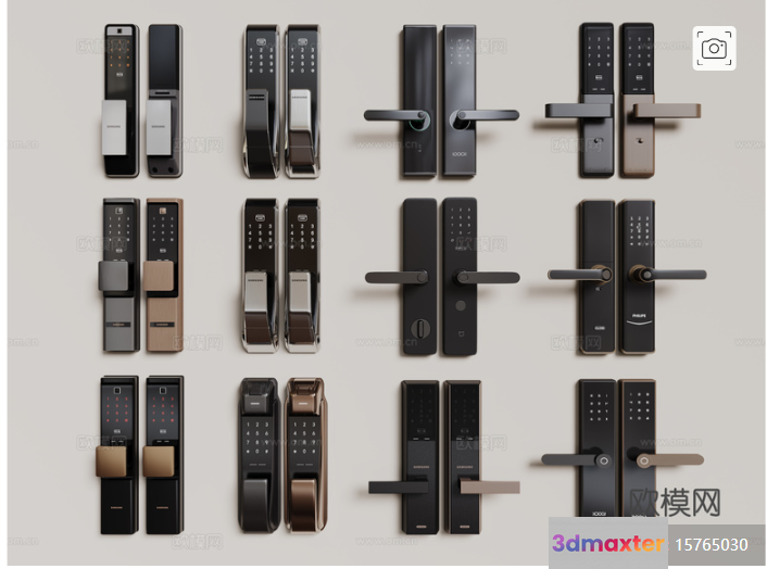 Digital Door Locks 3D Model - 17026 - CORONA Render
