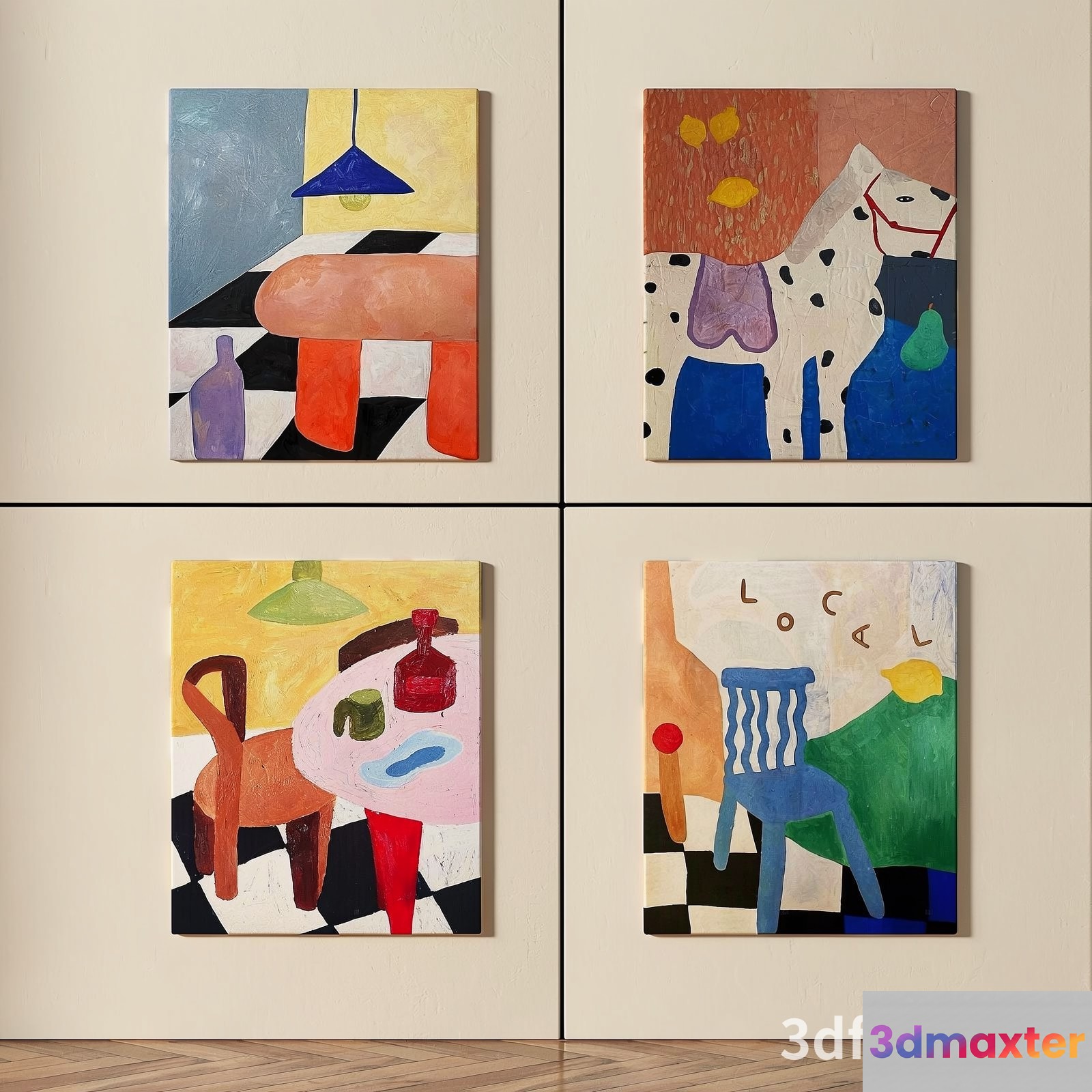 Abstract Art Collection 3D Model - 15815 - VRAY Render