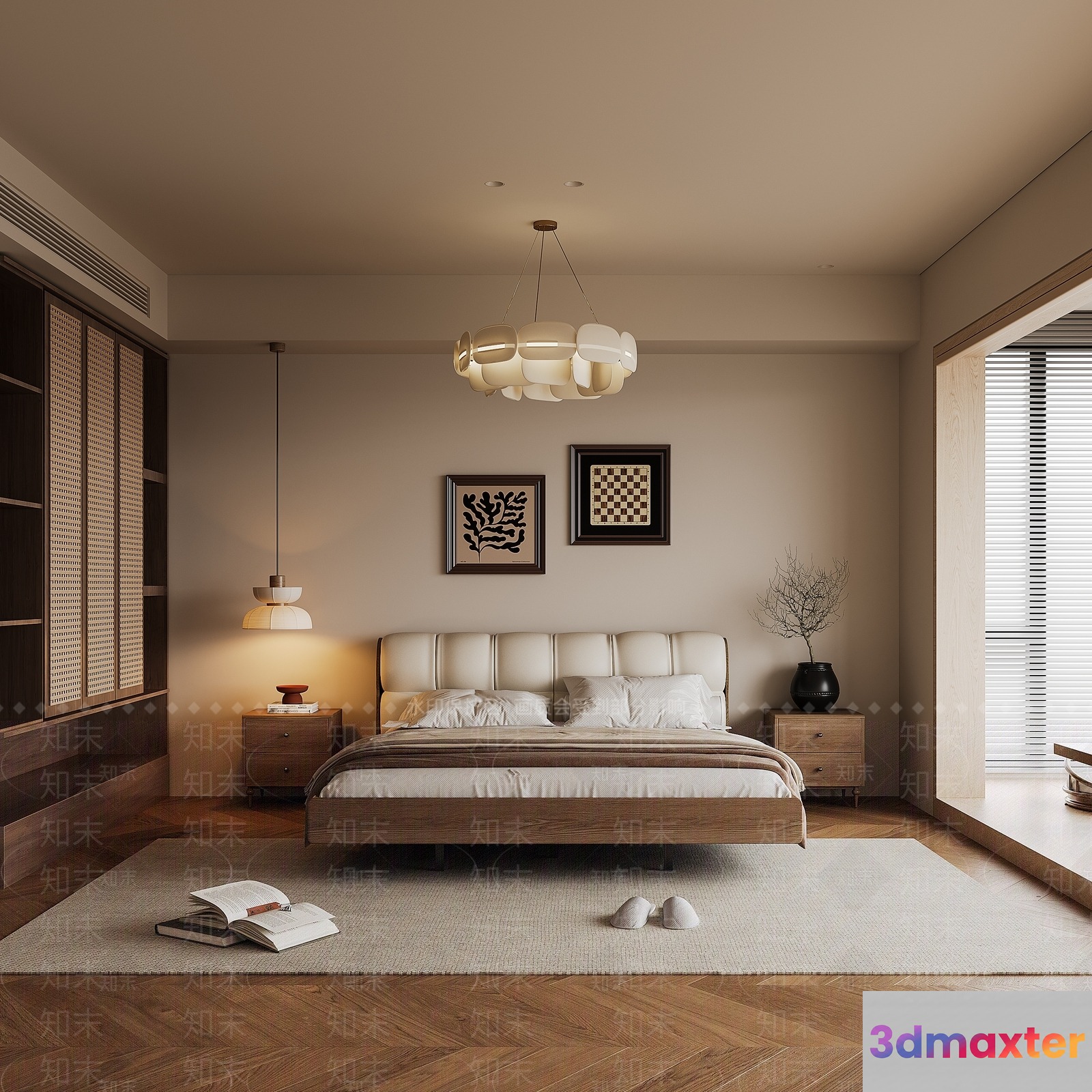 Modern Bedroom Design 3D Model - 19226 - VRAY Render