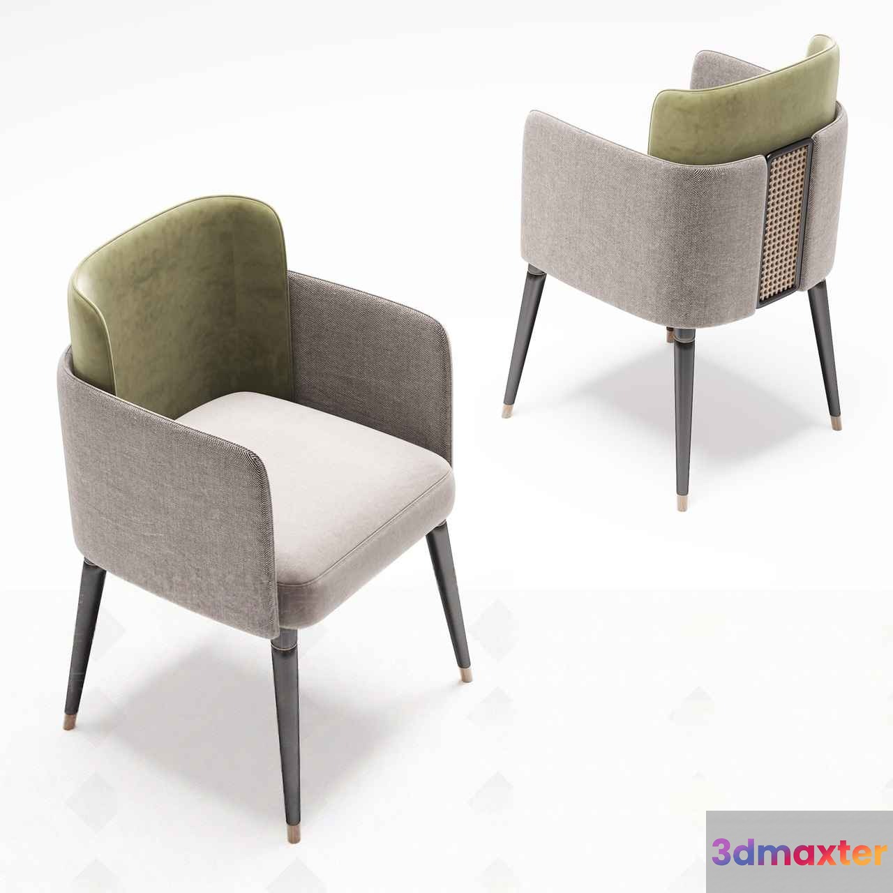 Grey And Green Chair 3D Model - 20365 - VRAY Render
