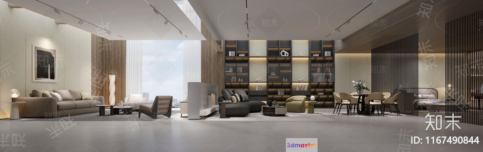 Modern Living Room 3D Model - 10385 - VRAY Render