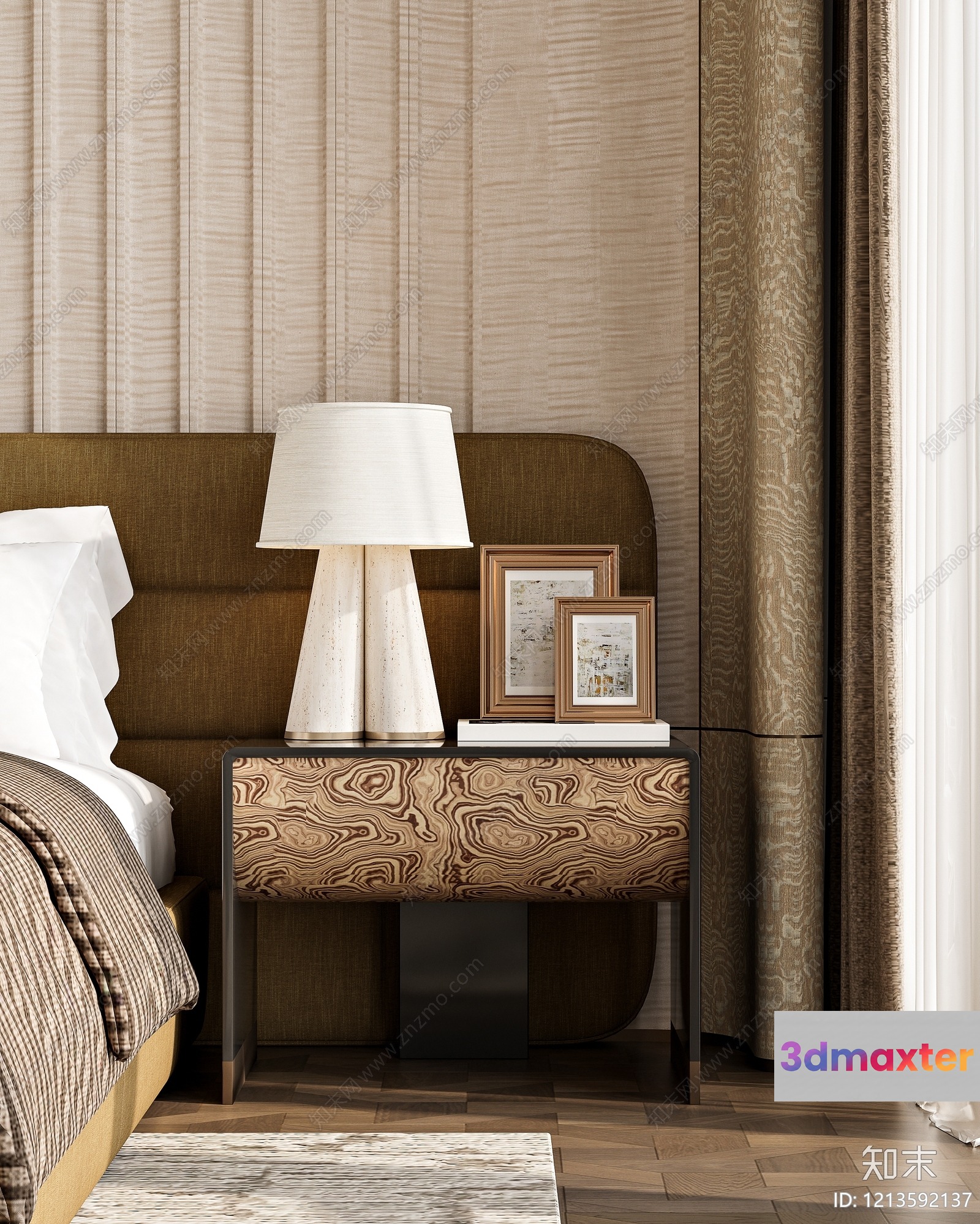 Cozy Bedroom 3D Model - 21365 - VRAY Render
