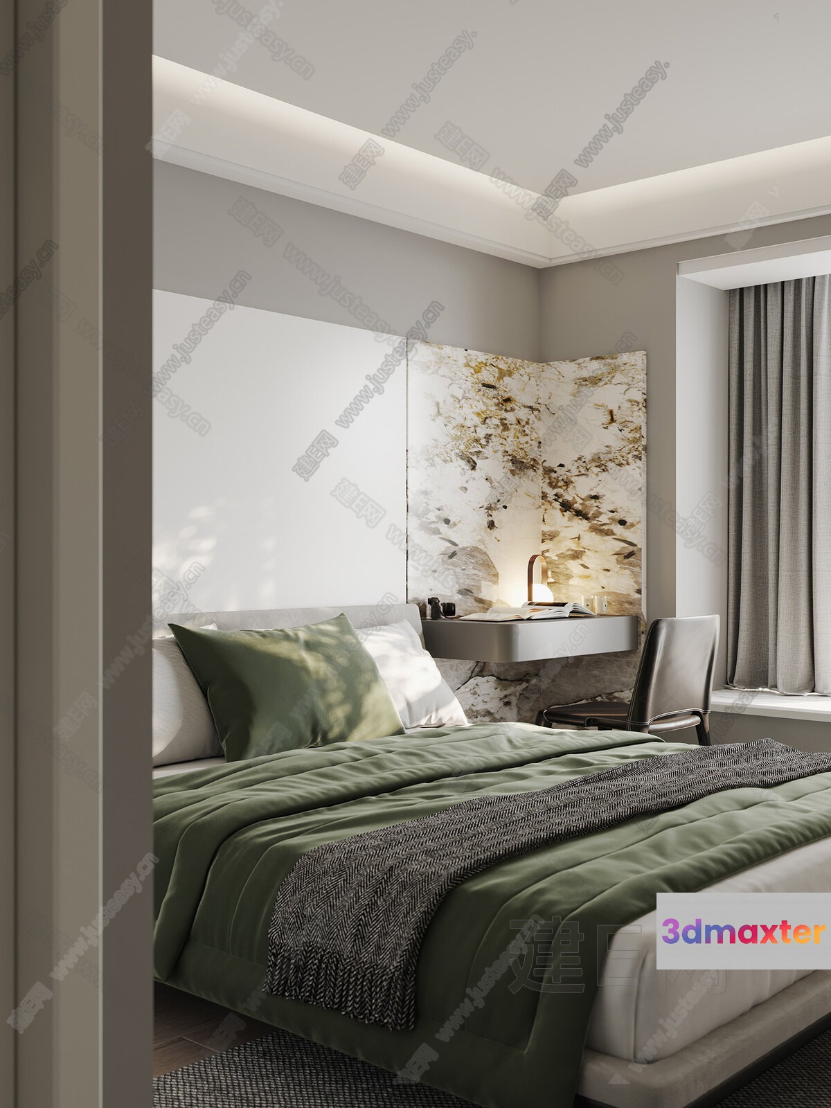 Cozy Bedroom 3D Model - 4651 - VRAY Render